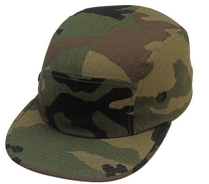 Rothco 5 Panel Military Street Cap - Woodland Camo