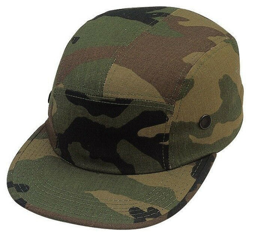 Rothco 5 Panel Military Street Cap - Woodland Camo