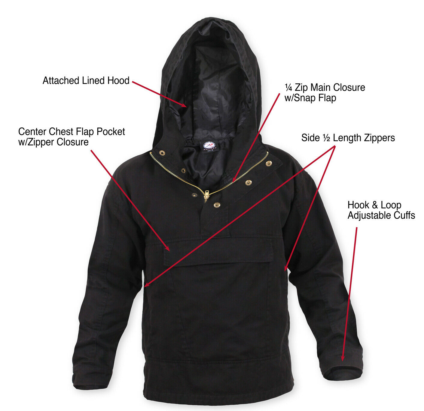 Rothco Anorak Parka - Black