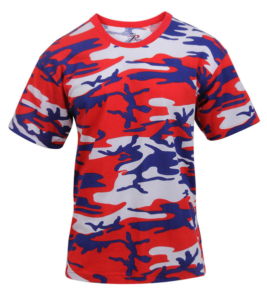 Rothco Color Camo T-Shirts - USA Red White and Blue Camo