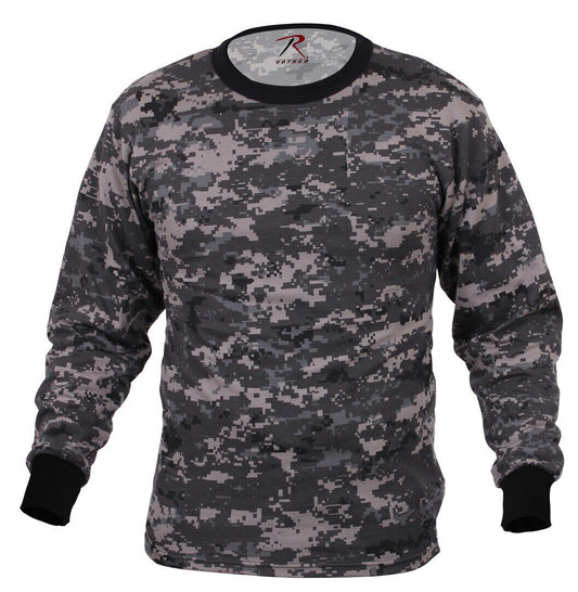 Rothco Long Sleeve Digital Camo T-Shirt - Subdued Urban Digital Camo