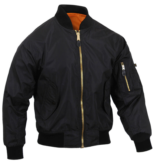 Rothco Lightweight MA-1 Flight Jacket - Black