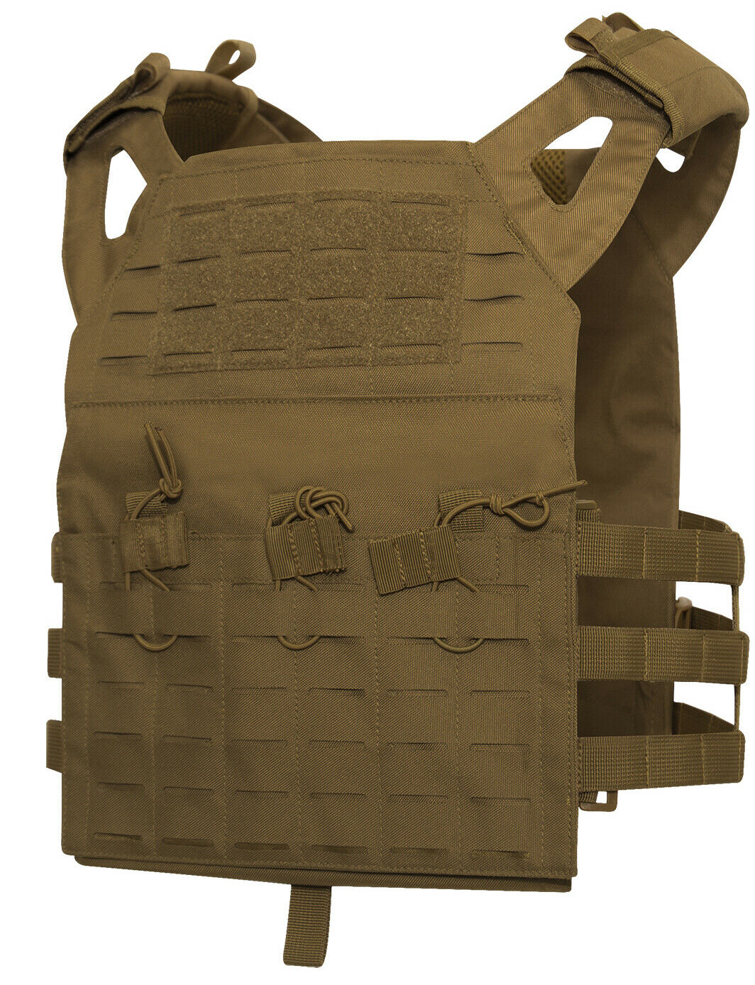 Rothco Laser Cut MOLLE Lightweight Armor Carrier Vest - Coyote Brown