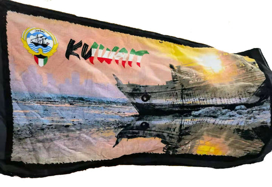 Large Beach Towel Cotton Beachtowel Kuwait Fishing Boat