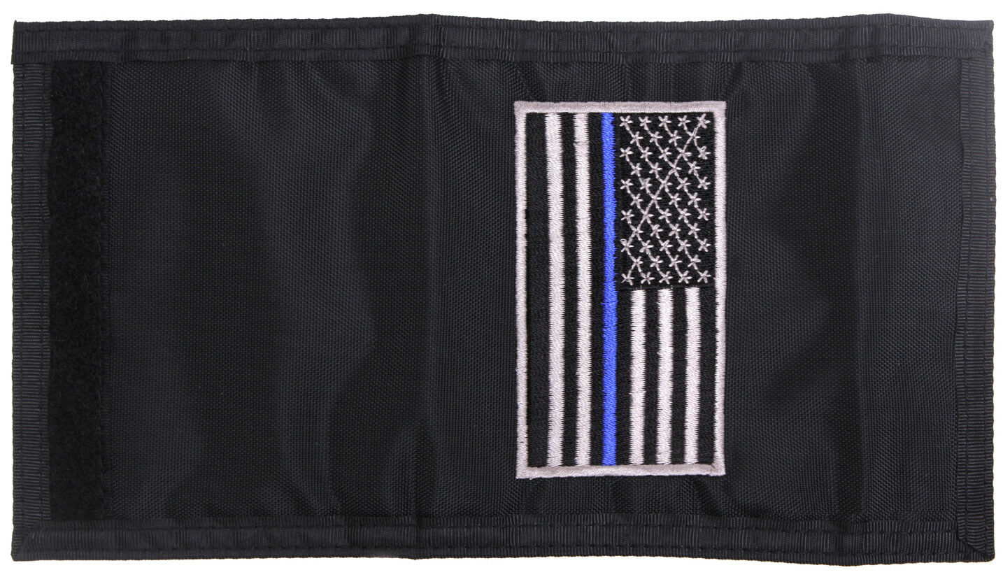Rothco Thin Blue Line Flag Nylon Commando Wallet