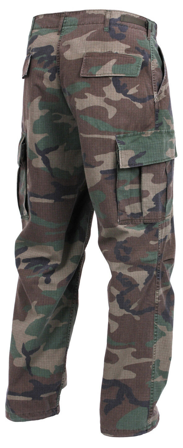 Rothco Vintage Vietnam Rip-Stop Fatigue Pants - Woodland Camo