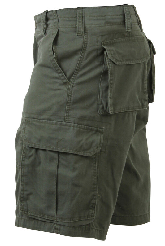 Rothco Vintage Solid Paratrooper Cargo Shorts - Olive Drab Green