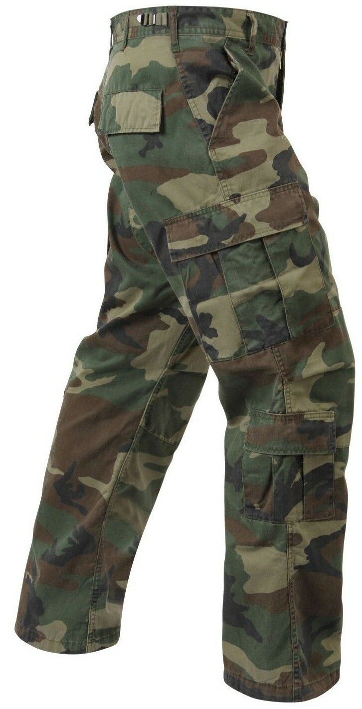 Rothco Vintage Camo Paratrooper Fatigue Pants - Woodland Camo