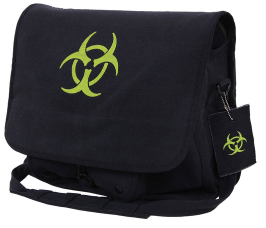 Rothco Bio-hazard Vintage Canvas Messenger Bag - Black