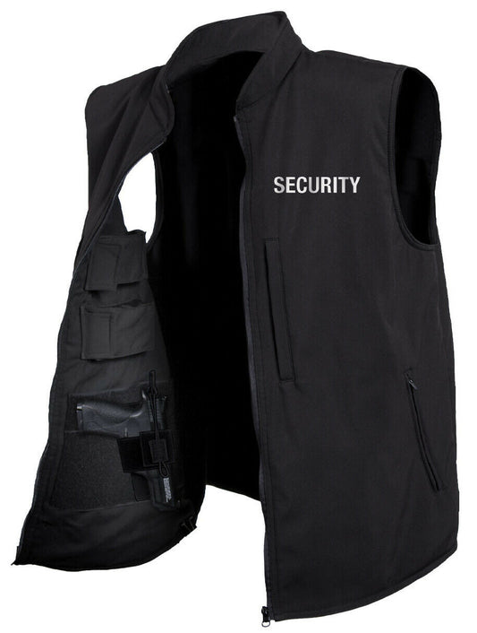 Rothco Concealed Carry Soft Shell Security Vest - Black