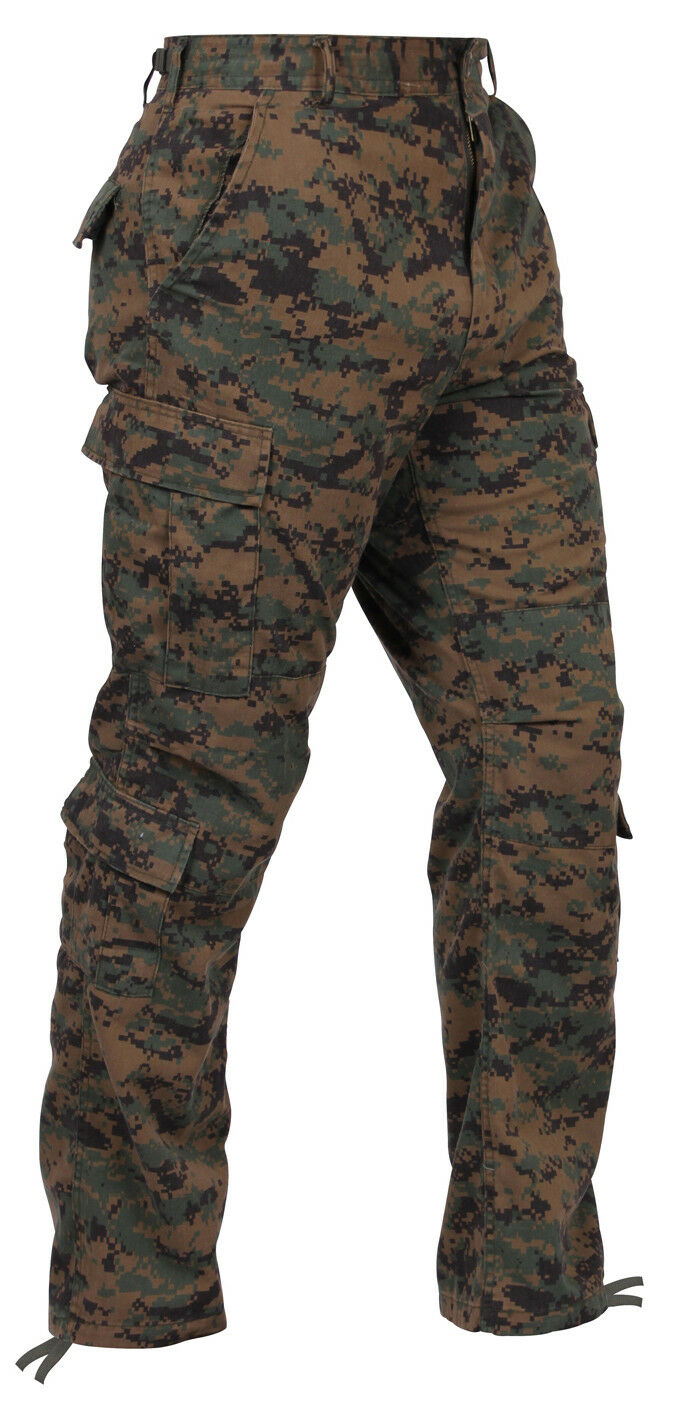 Rothco Vintage Camo Paratrooper Fatigue Pants - Woodland Digital Camo