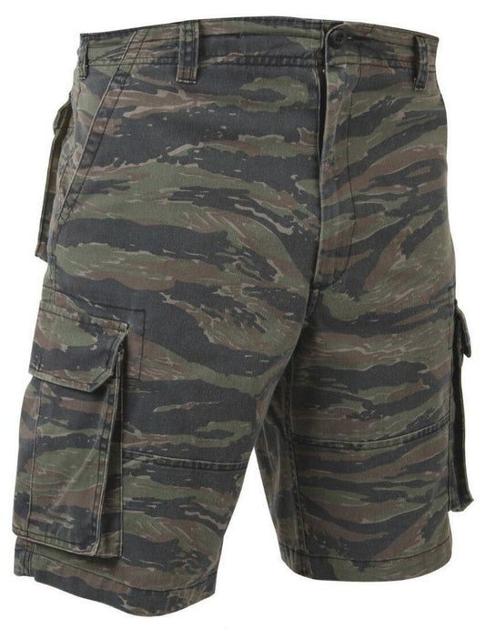 Rothco Vintage Camo Paratrooper Cargo Shorts - Tiger Stripe Camo