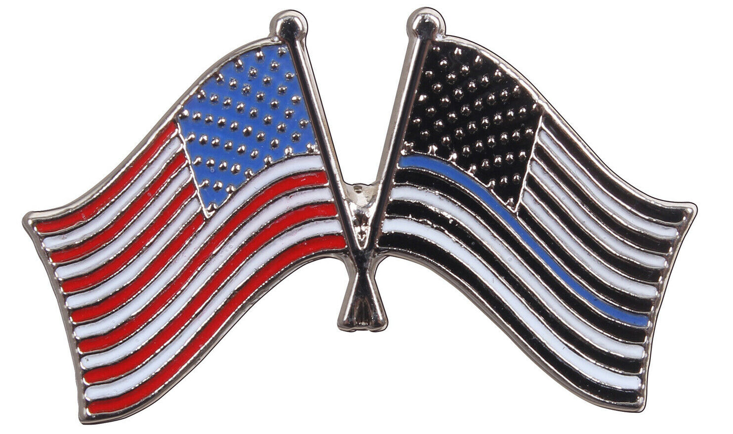 Rothco Thin Blue Line US Flag Pin