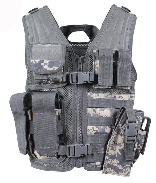 Rothco Kid's Tactical Cross Draw Vest - ACU Digital Camo