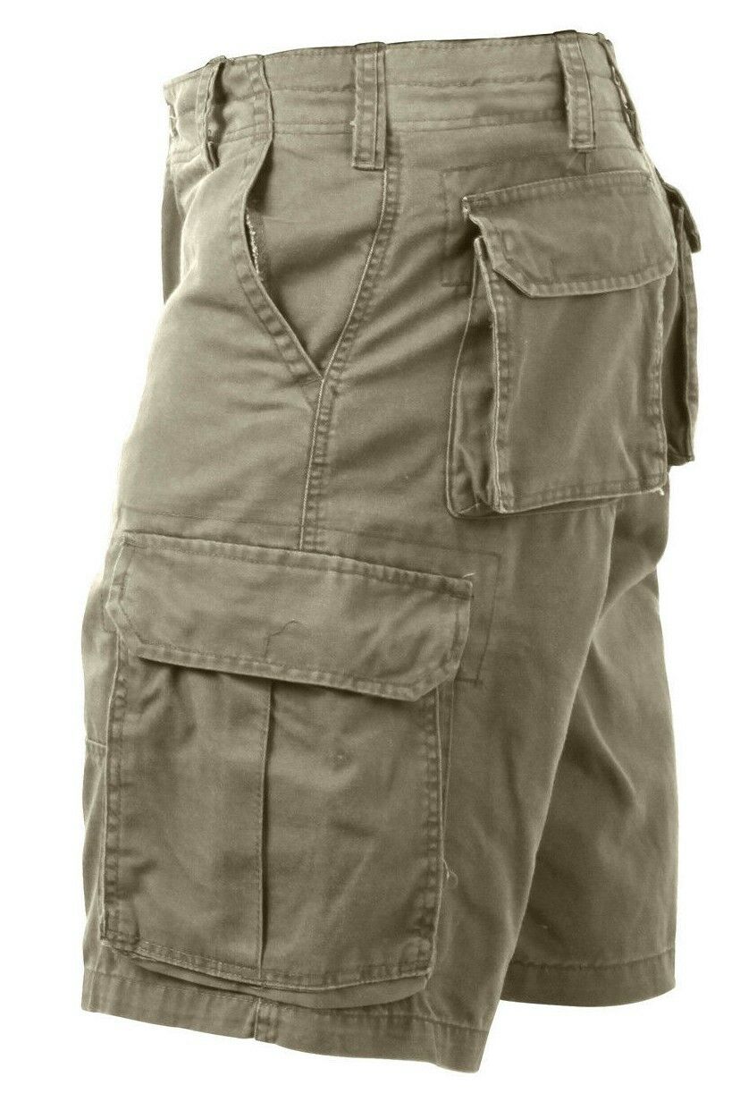 Rothco Vintage Solid Paratrooper Cargo Shorts - Khaki