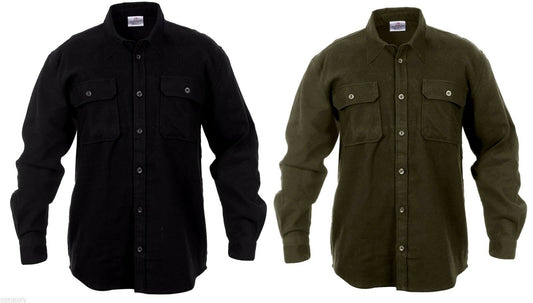 Rothco Heavy Weight Solid Flannel Shirt