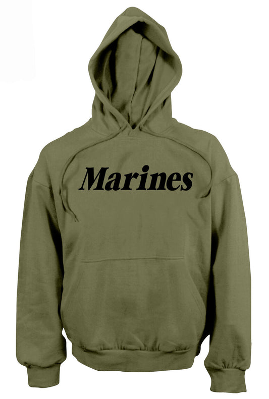 Rothco Marines Pullover Hooded Sweatshirt - Olive Drab