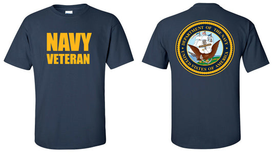 T-shirt USN US Navy Veteran Military Navy Blue Shirt