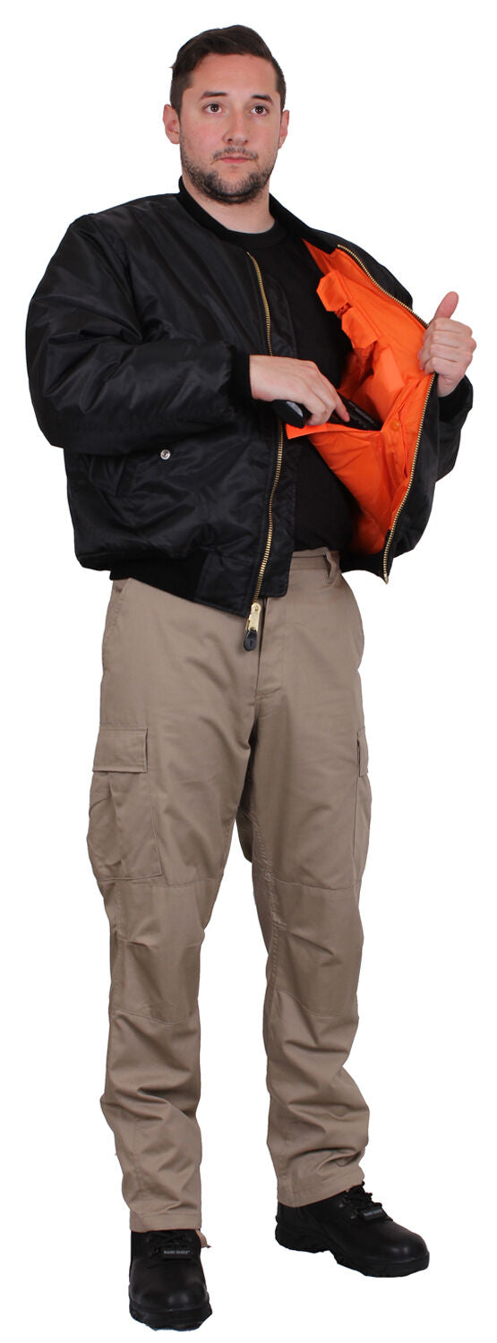 Rothco Concealed Carry MA-1 Flight Jacket - Black