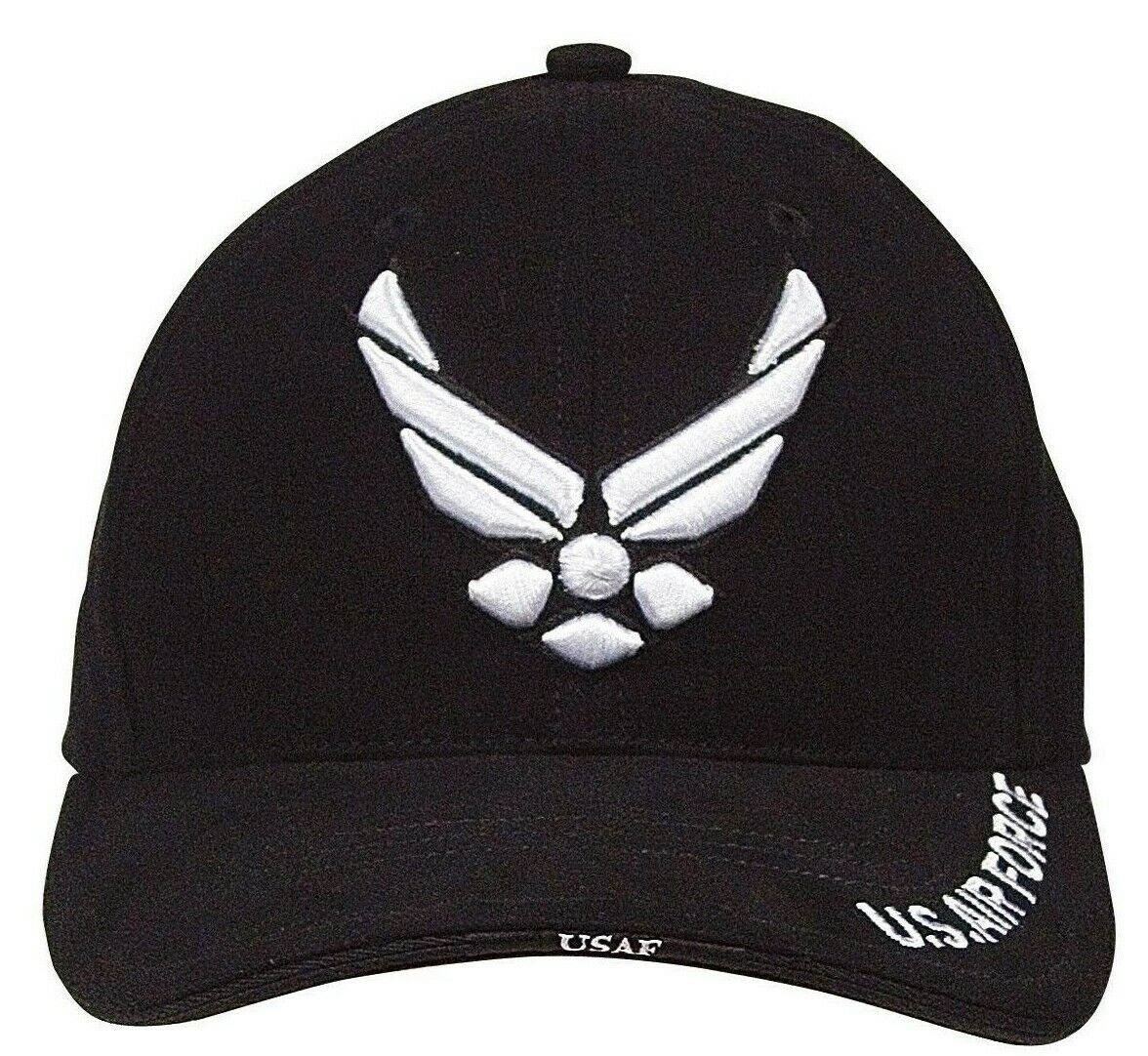 Rothco Deluxe U.S. Air Force Wing Low Profile Insignia Cap - Black