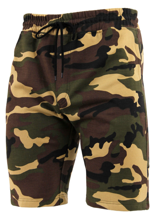 Rothco Camo Sweatshorts - Woodland Camo