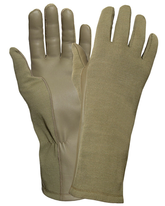 Rothco G.I. Type Flame & Heat Resistant Flight Gloves - Coyote Brown