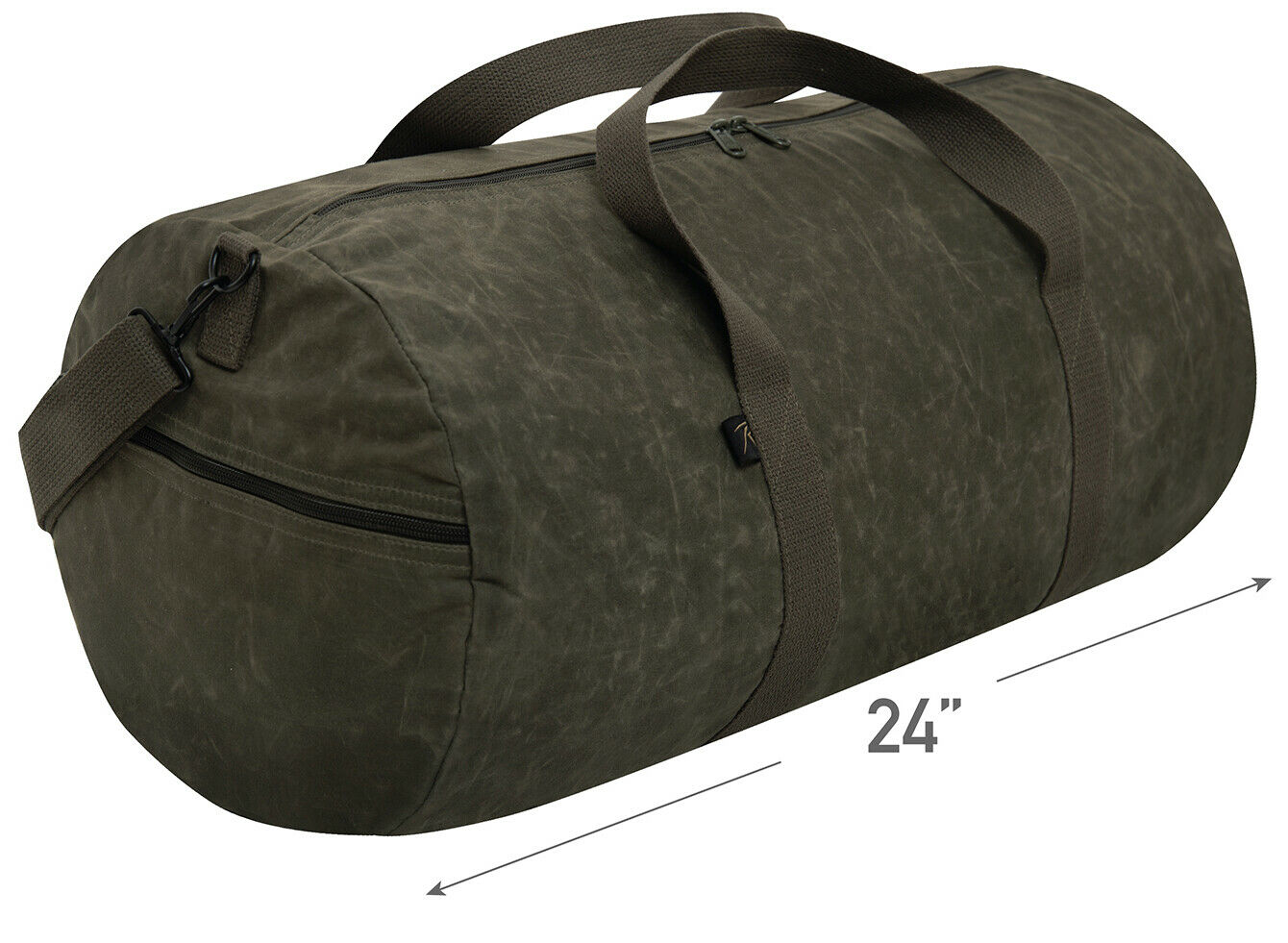Rothco Waxed Canvas Shoulder Duffle Bag - 24 Inch Olive Drab
