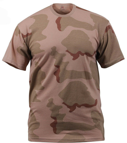 Rothco Camo T-shirt - Tri Color Desert Camo