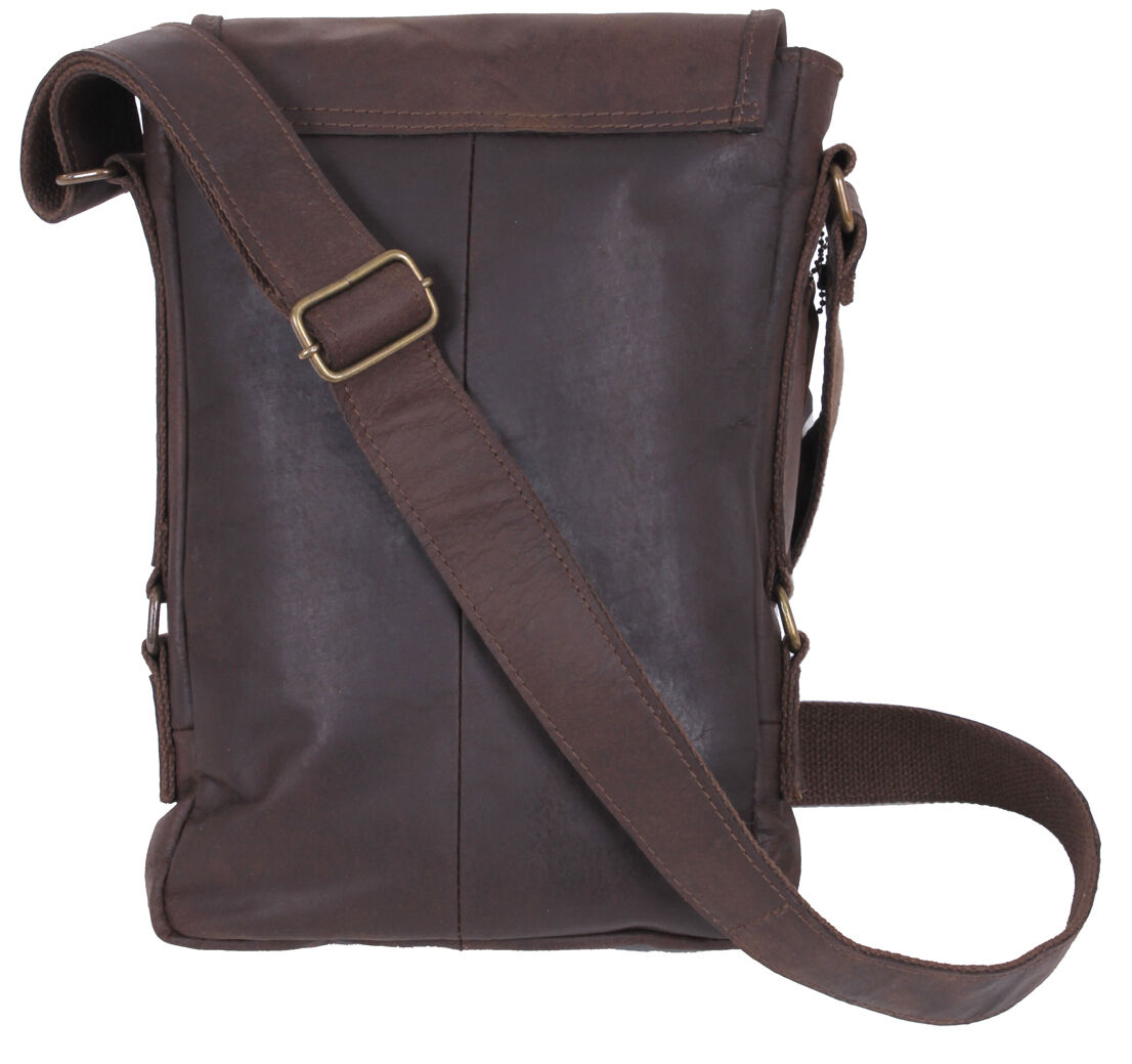 Rothco Brown Leather Military Tech Bag