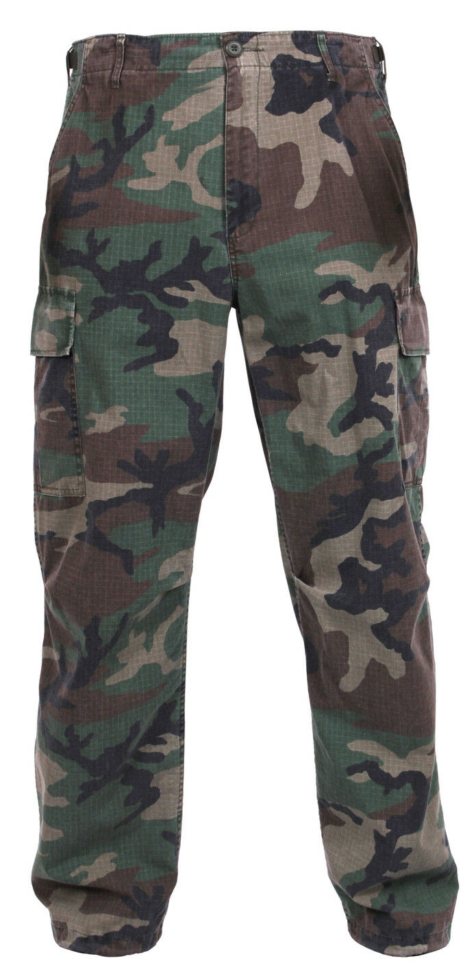 Rothco Vintage Vietnam Rip-Stop Fatigue Pants - Woodland Camo