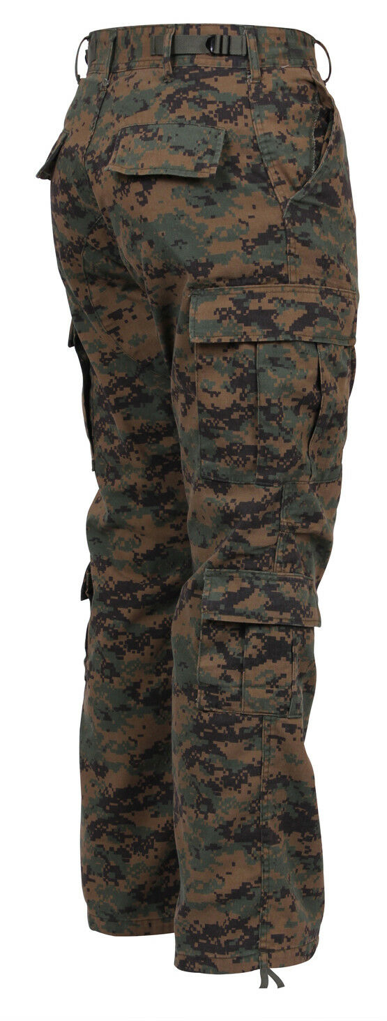 Rothco Vintage Camo Paratrooper Fatigue Pants - Woodland Digital Camo
