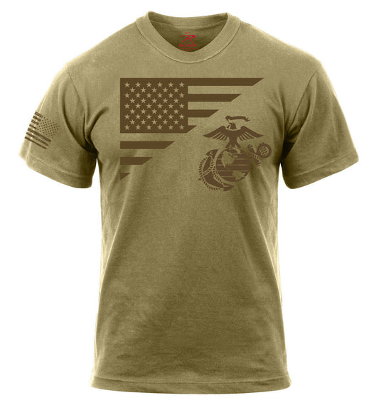 Rothco US Flag / USMC Eagle, Globe, & Anchor T Shirt