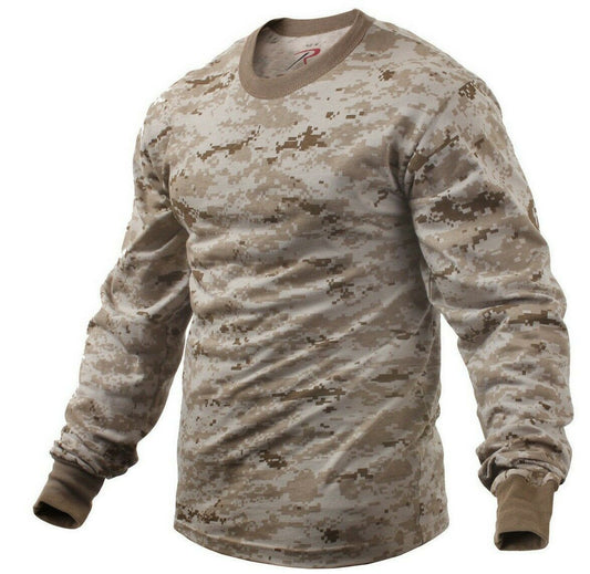 Rothco Long Sleeve Digital Camo T-Shirt - Desert Digital Camo