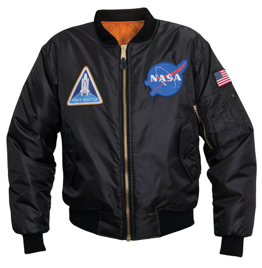 Rothco NASA MA-1 Flight Jacket - Black