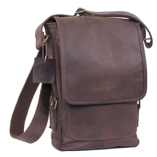 Rothco Brown Leather Military Tech Bag