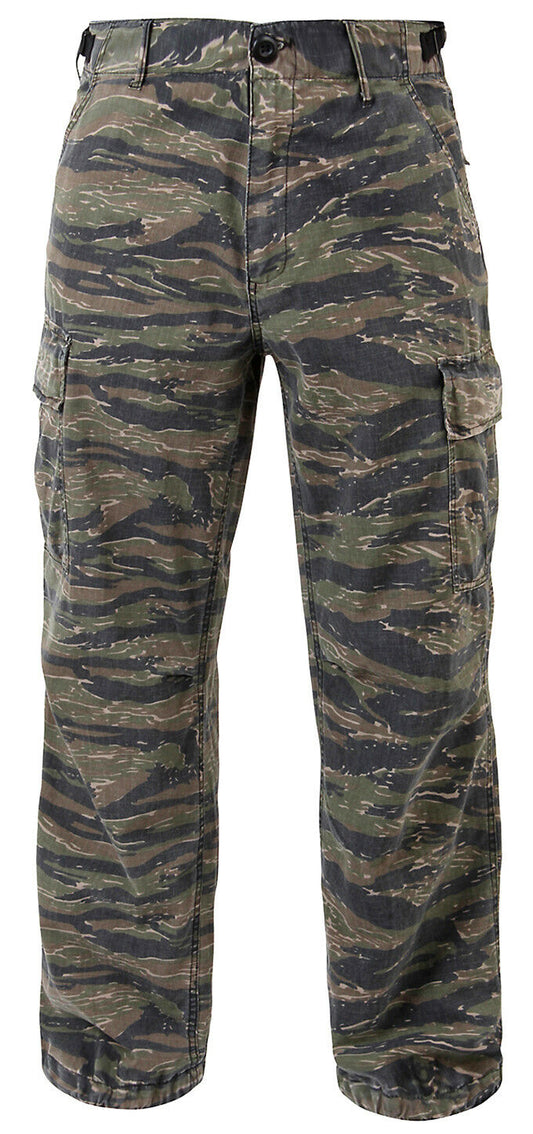 Rothco Vintage Vietnam Rip-Stop Fatigue Pants - Tiger Stripe Camo