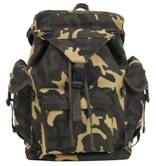 Rothco Canvas Outdoorsman Rucksack - Woodland Camo