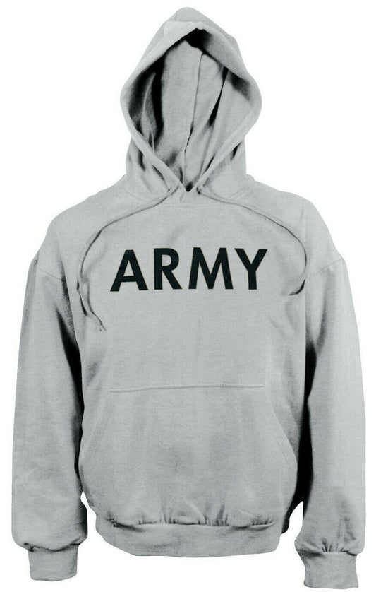 Rothco Army PT Pullover Hooded Sweatshirt - Grey