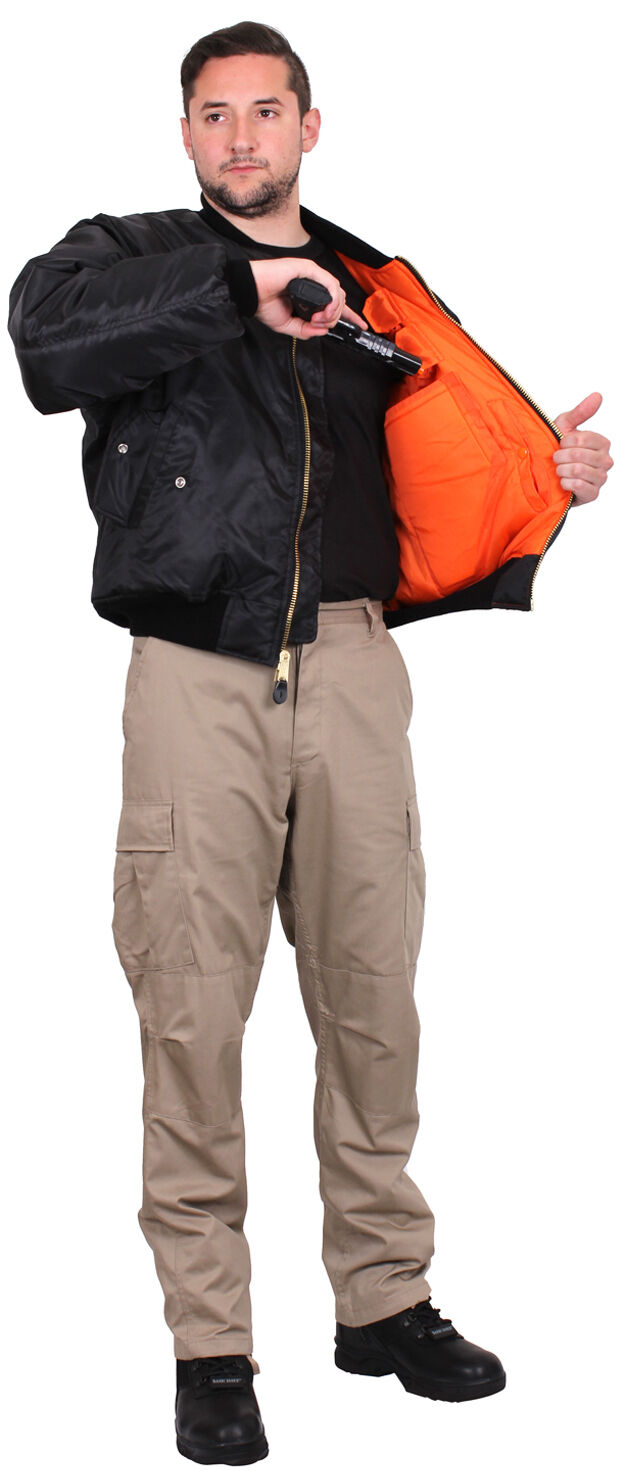 Rothco Concealed Carry MA-1 Flight Jacket - Black