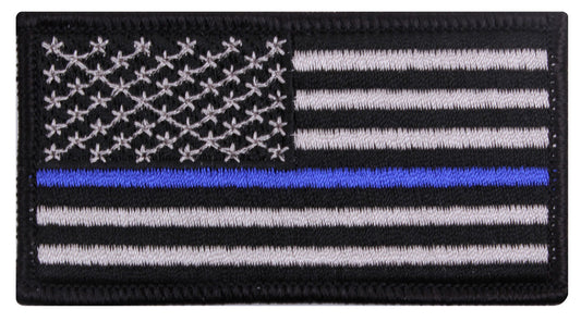 Rothco Thin Blue Line Flag Patch - Iron On