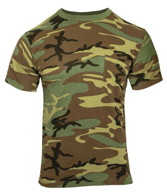 Rothco Woodland Camo T-Shirt With Pocket