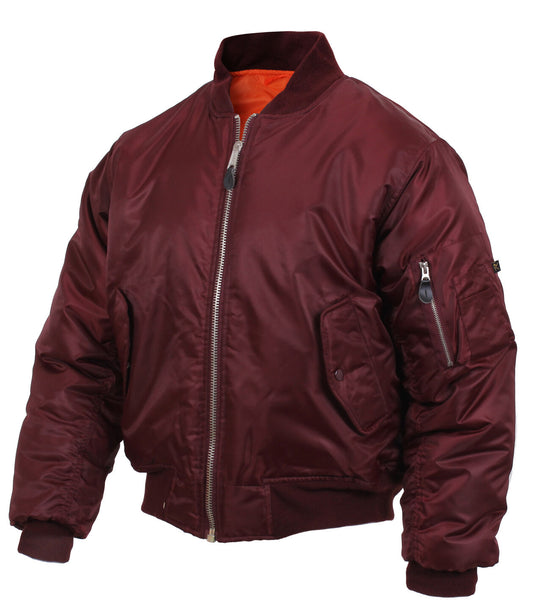 Rothco MA-1 Flight Jacket - Maroon Red