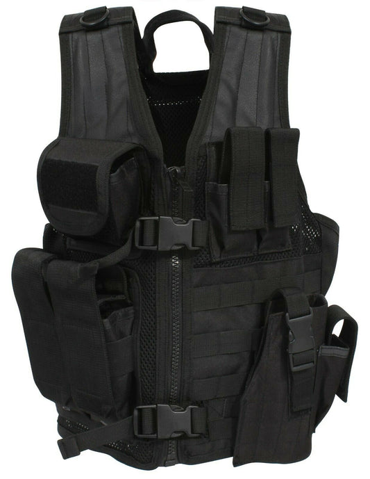 Rothco Kid's Tactical Cross Draw Vest - Black