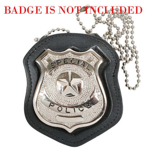 Rothco NYPD Style Leather Badge Holder With Clip