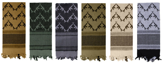 Rothco Crossed Rifles Shemagh Tactical Desert Keffiyeh Scarf