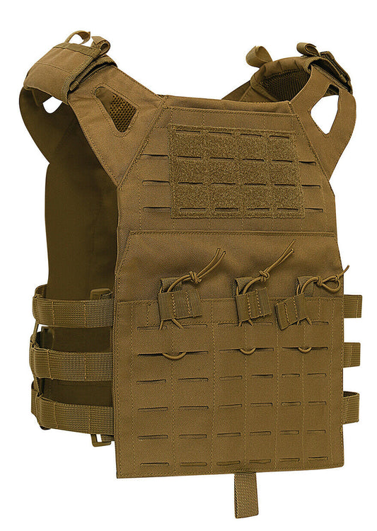 Rothco Laser Cut MOLLE Lightweight Armor Carrier Vest - Coyote Brown