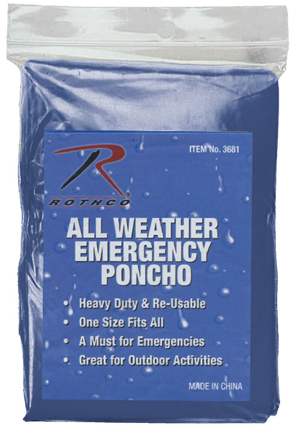 20 Pack Rothco All Weather Emergency Poncho