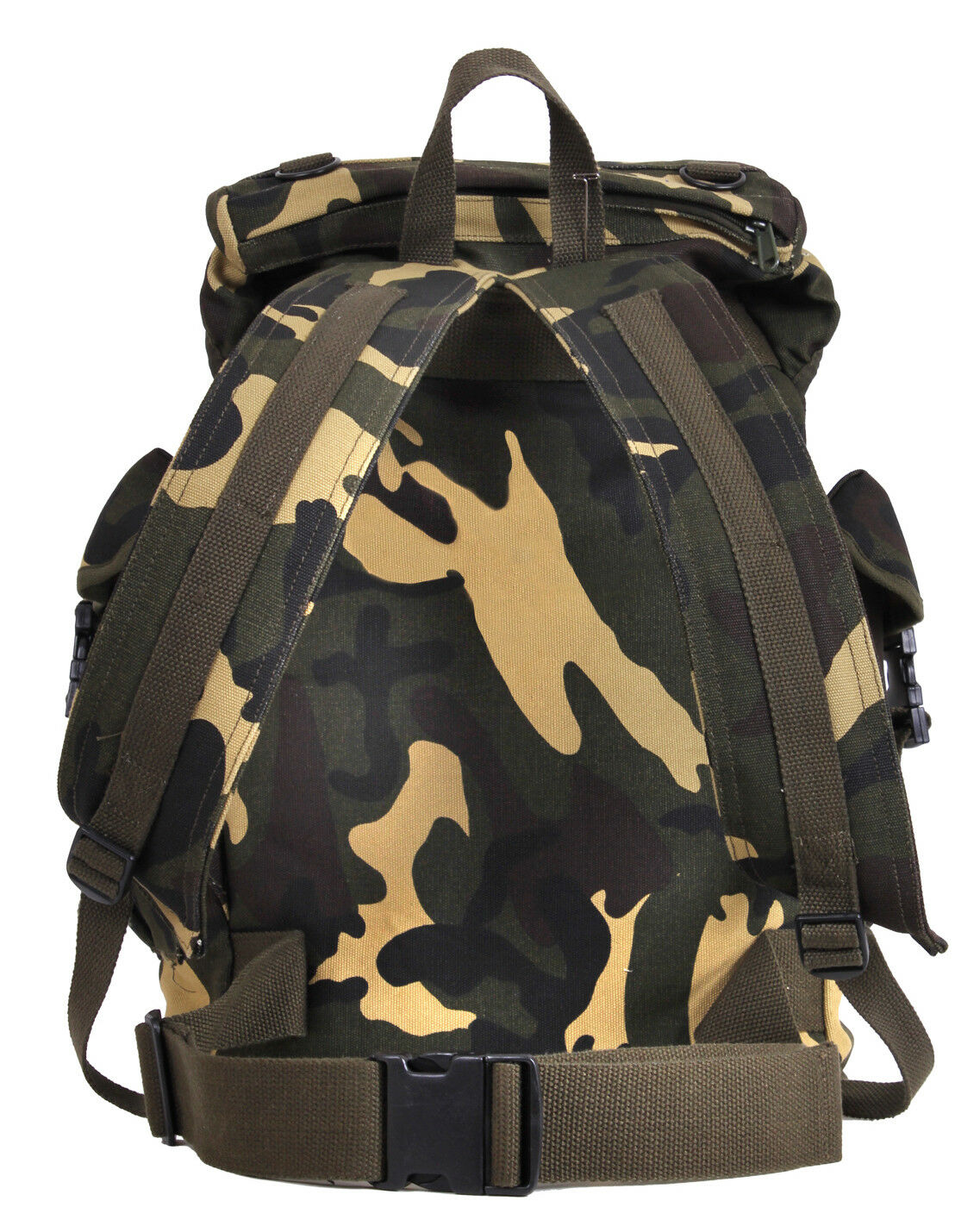 Rothco Canvas Outdoorsman Rucksack - Woodland Camo