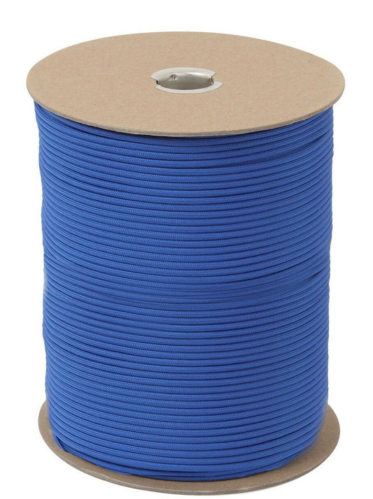 paracord nylon 1000 feet spool type III 550 lbs blue made in the usa rothco 221