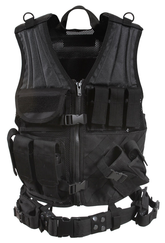 Rothco Cross Draw MOLLE Tactical Vest - Black